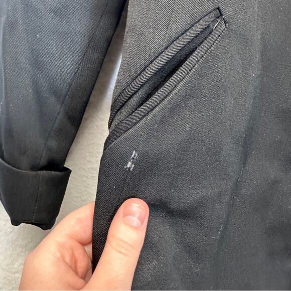 Vintage Philippe adec Paris Black Long Sleeve Button Blazer Size 38 - Picture 12 of 16